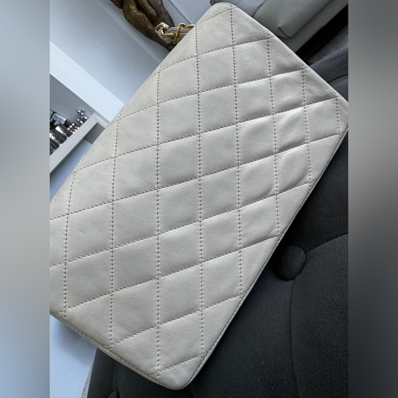 ❗️SALE❗️LOT 1288 24K gold plated chanel vintage mini flap with XL CC - Picture 8 of 14